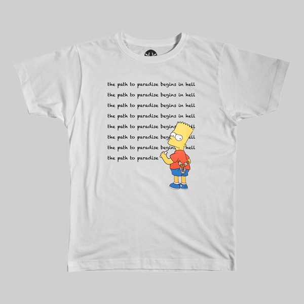 PARADISE NYC EXISTENTIAL BART SS T-SHIRT WHITE 